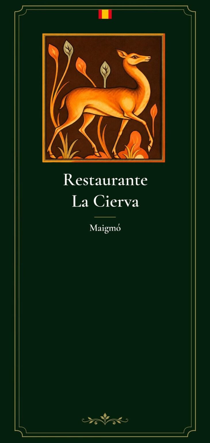 Carta del restaurante La Cierva
