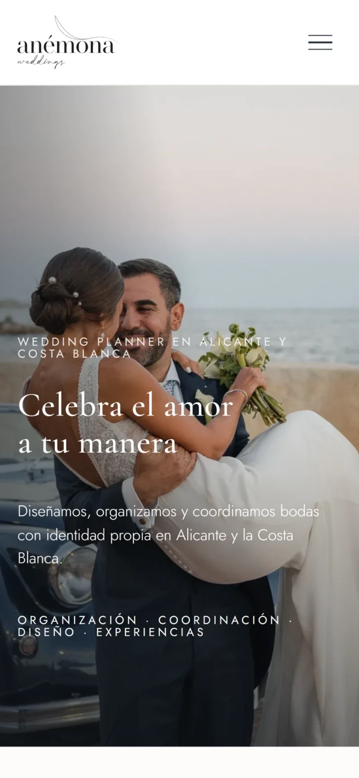 An&eacute;mona Weddings en m&oacute;vil