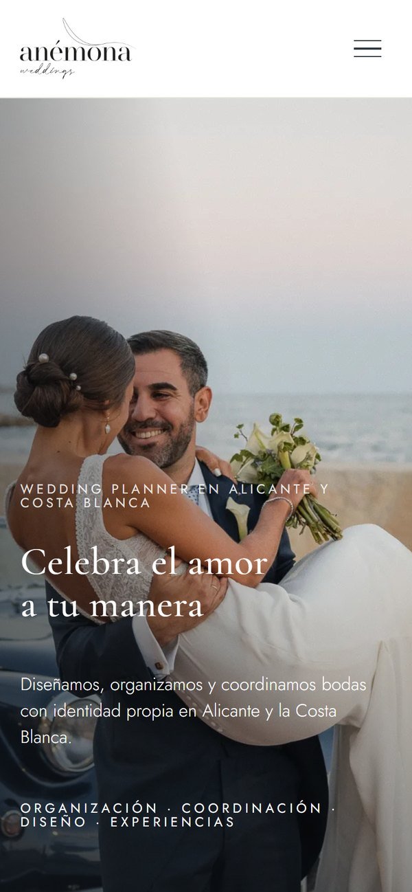 An&eacute;mona Weddings en m&oacute;vil