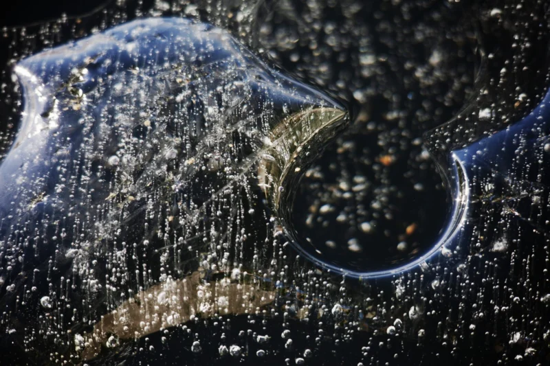 Burbujas de hielo, obra de la edición limitada
