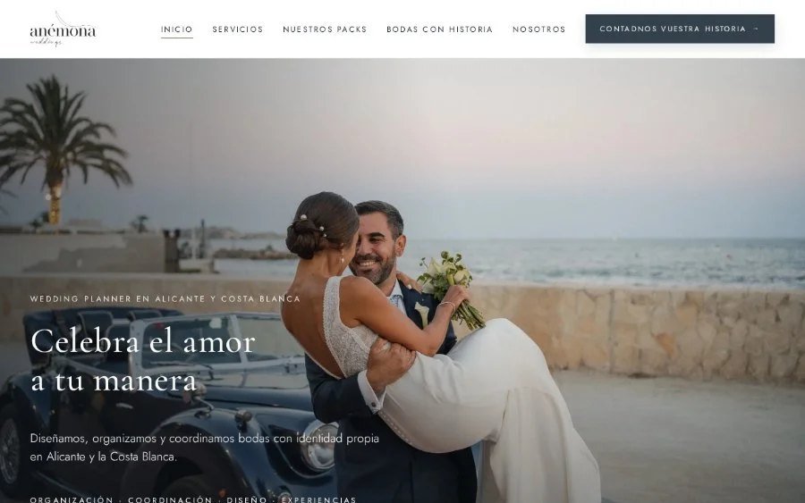 Web de Anémona Weddings