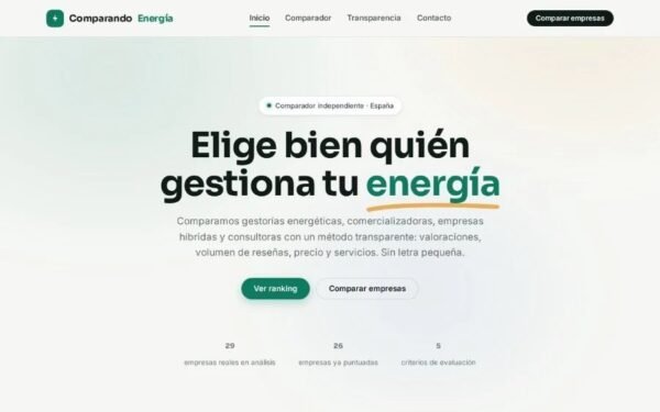Web de Comparando Energía