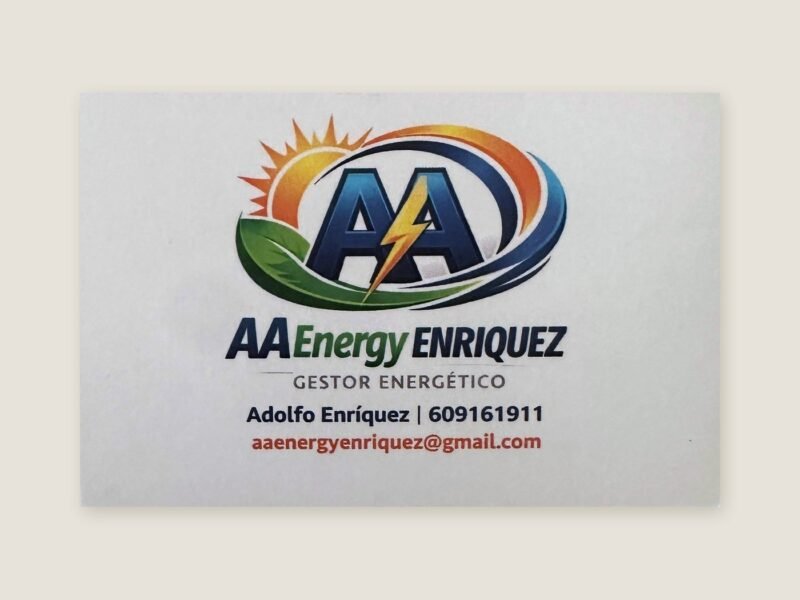 Tarjeta de AA Energy antes del rebranding