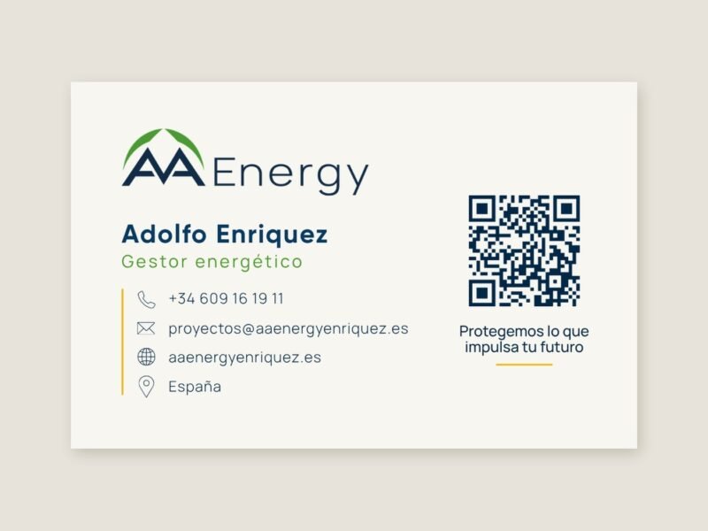 Tarjeta de AA Energy después del rebranding